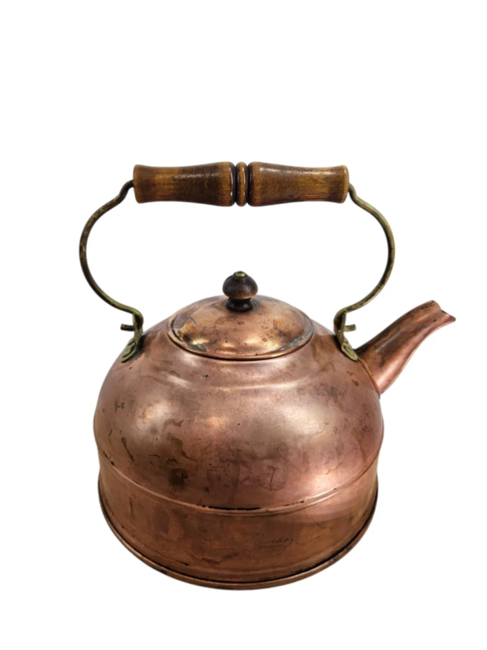 Paul Revere Copper Tea Kettle Vintage Colonial Reproduction Tin Lined Teapot